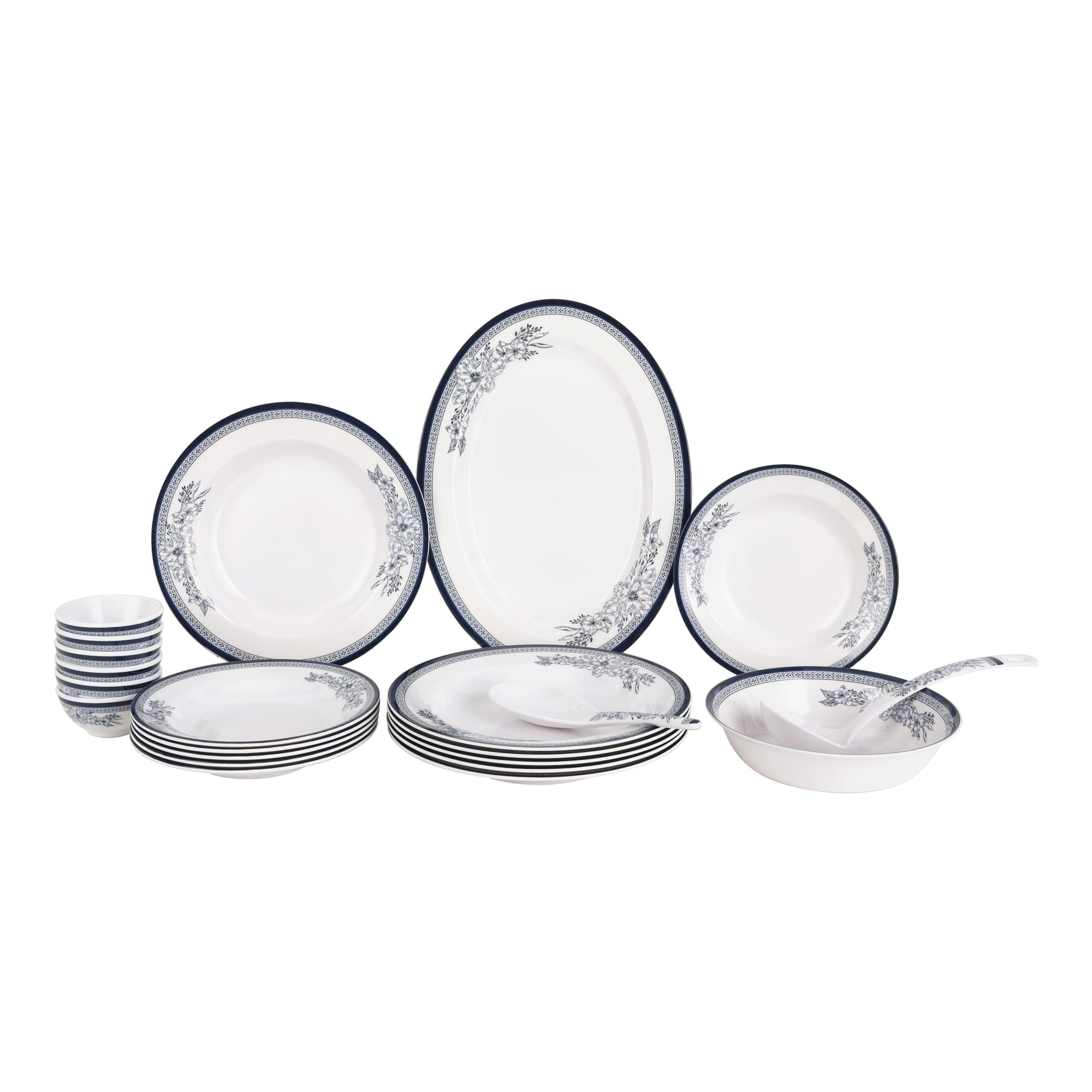 Delcasa DC3393 Melamine Dinner Set 22-Piece Set
