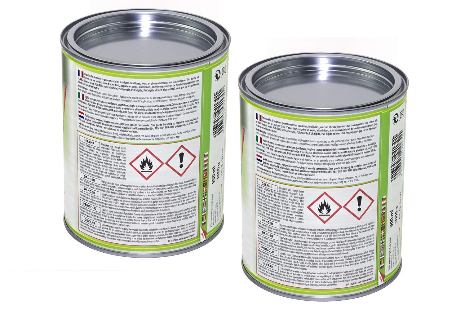 Petec 94130 - Sigillante per carrozzeria, 2 confezioni da 1000 ml