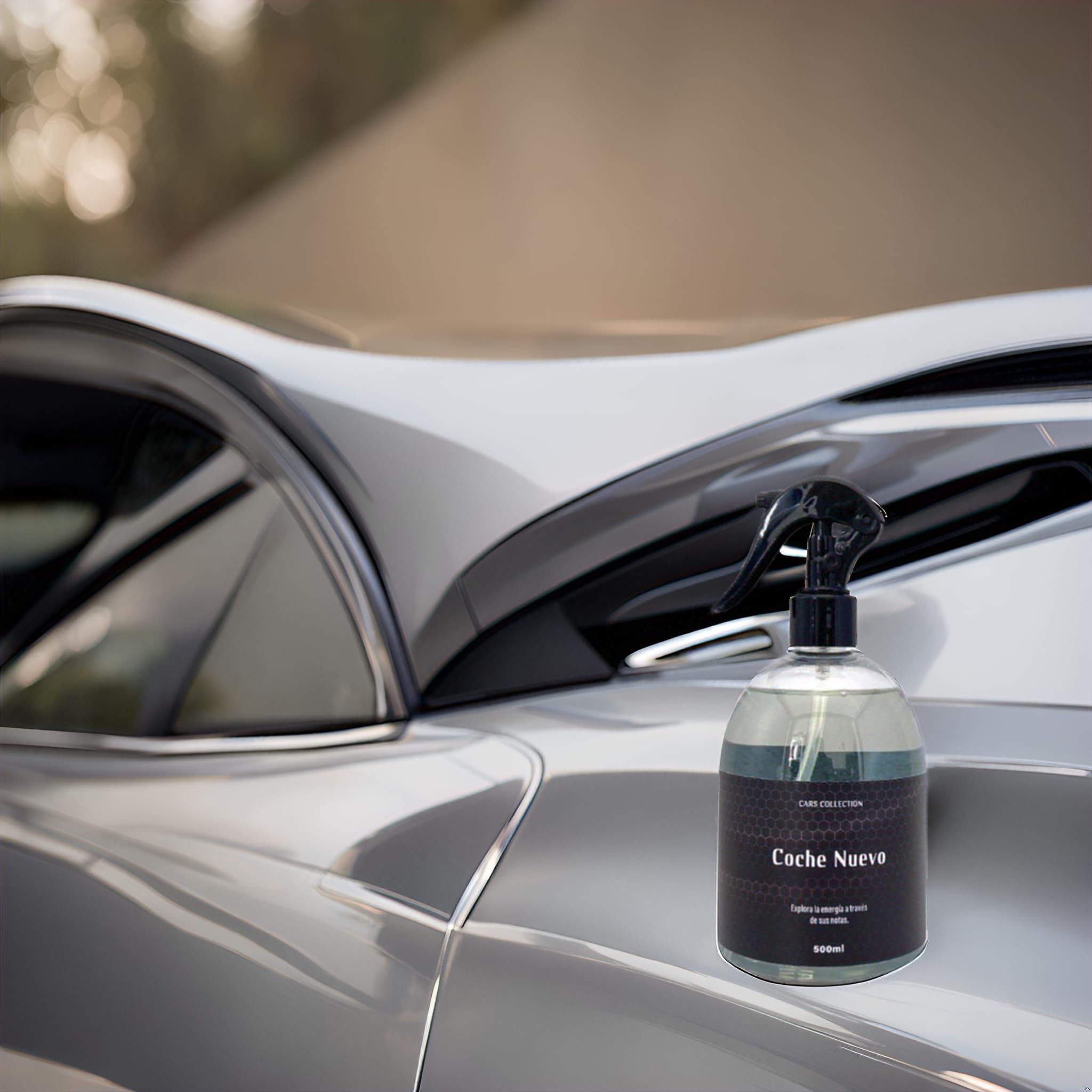 AutoFullCar - Ambientador Premium Línea CARS COLLECTION Para Coche, 500 ml. Fragancia De Lujo, Duración Prolongada - Ambientador Para Automoción, Hogar, Dormitorio, Oficina etc... (COCHE NUEVO)
