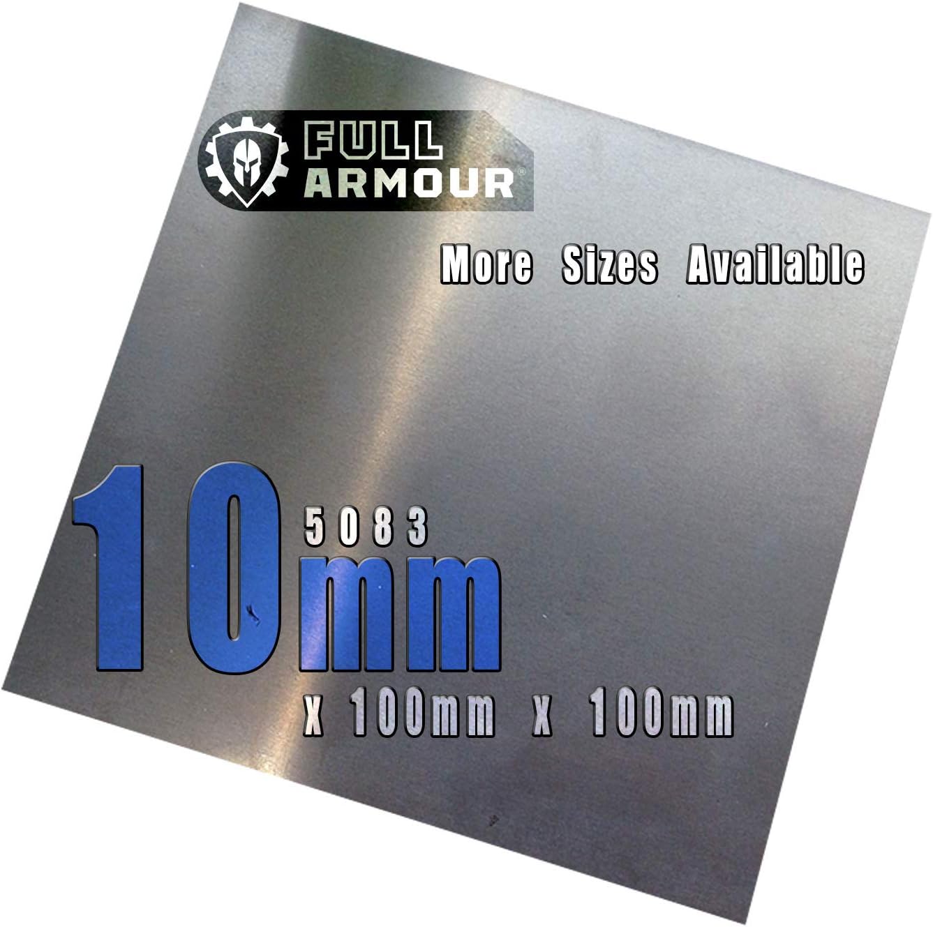 10mm Aluminium Plate, Grade 5083 100mm x 100mm (10cm x 10cm)