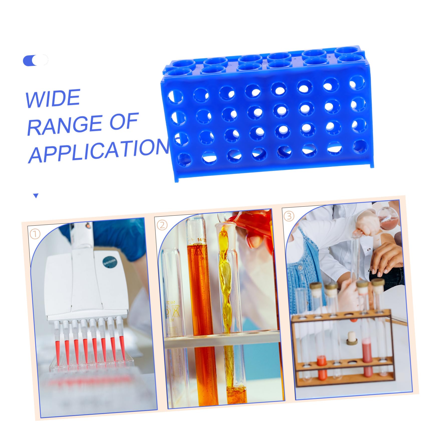 SOLUSTRE 4stücke Test Tubes Halter Für Labor Mehrzweck Reagenzglas Rack Zur Sicheren Aufbewahrung Und Organisation Von Proben Stabiler Und Leicht Zu Reinigender Rohrhalter Für
