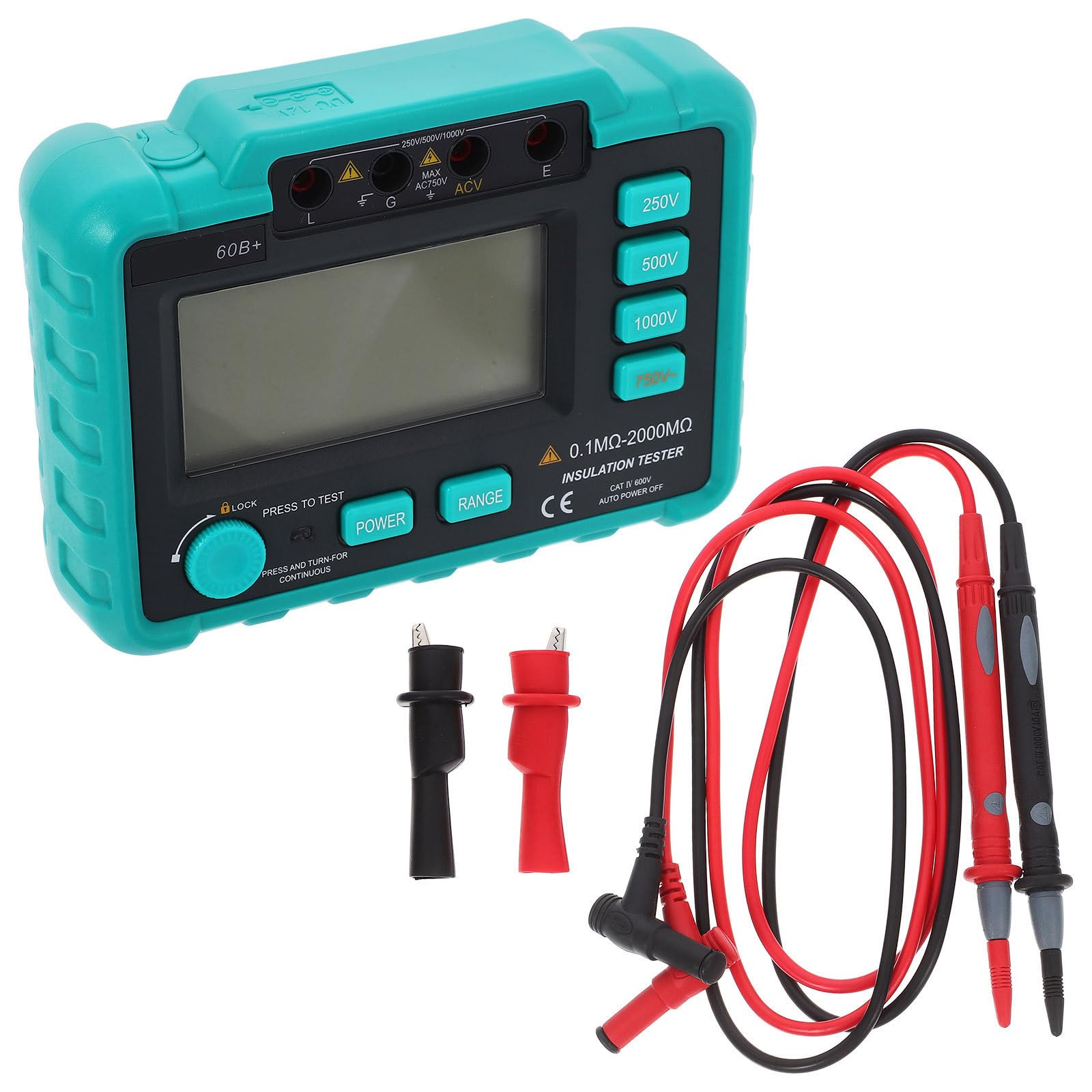 Megóhmetro Digital Vc60b 500v y 1000v Pantalla LCD