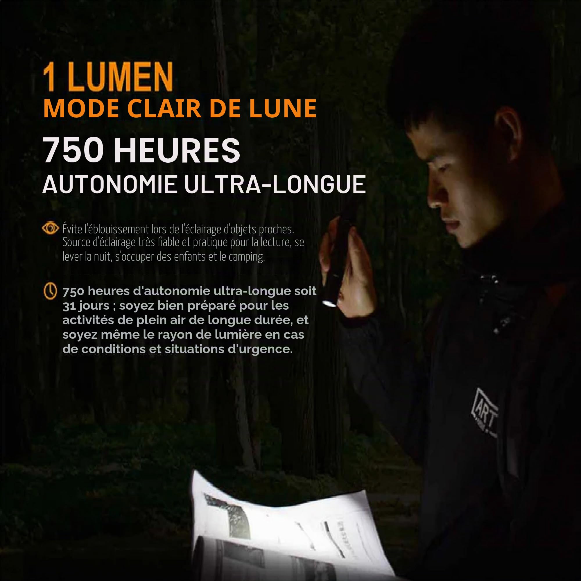 TORCHE FENIX UC 35 V2.0 1000 lumens, Noir