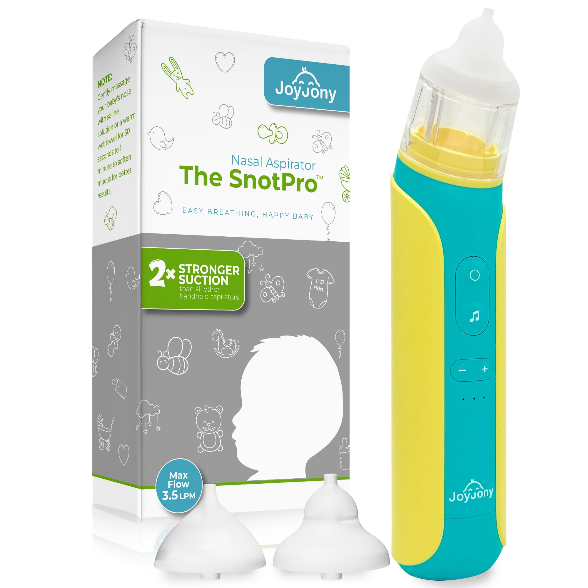 Electric Baby Nasal Aspirator - Nose Sucker Machine for Newborn Infants Toddlers Kids Adults - Automatic Hospital Grade Booger Snot Vacuum Cleaner with Adjustable Suction Levels for Mucus Removal