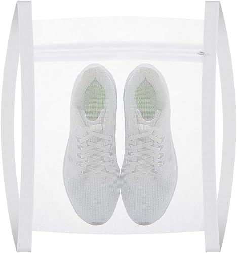 Prasacco Bolsa para secadora de zapatos, 13.8 x 15.7 pulgadas, bolsa de red para lavar y secar zapatillas para secadora, bolsas de lavandería,