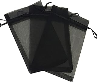 150 Pcs Black 4x6 Sheer Drawstring Organza Bags Jewelry Pouches Wedding Party Favor Gift Bags Gift Bags Candy Bags [Kyezi Design and Craft]