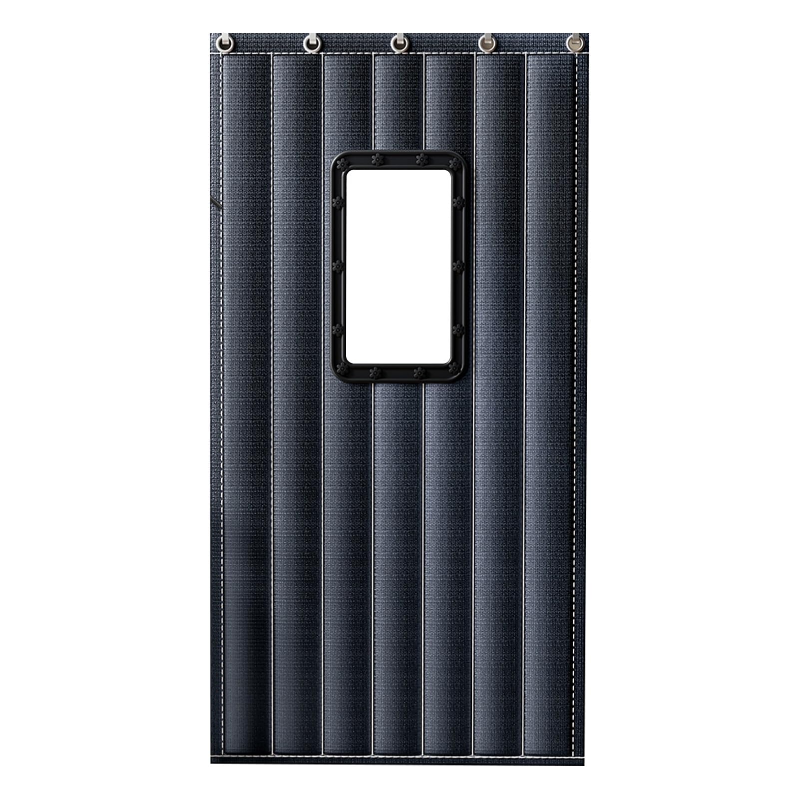 Rideau occultant thermique gris 90x230cm isolant et coupe-vent