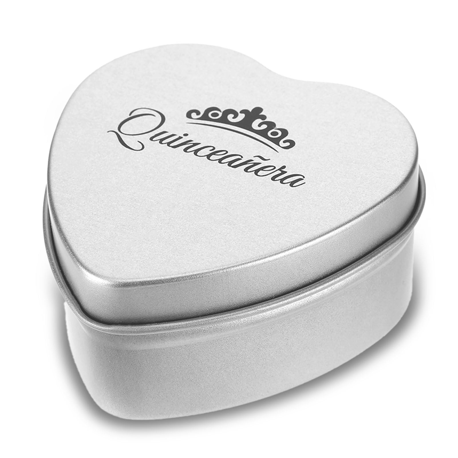 Quinceanera Gifts Heart Jewelry Box, Personalized Custom Jewelry Keepsake Box, Recuerdos de 15 AñOs Small Trinket Crown Box, 15th Birthday Gift Small Keepsake Boxes with Engraved Message