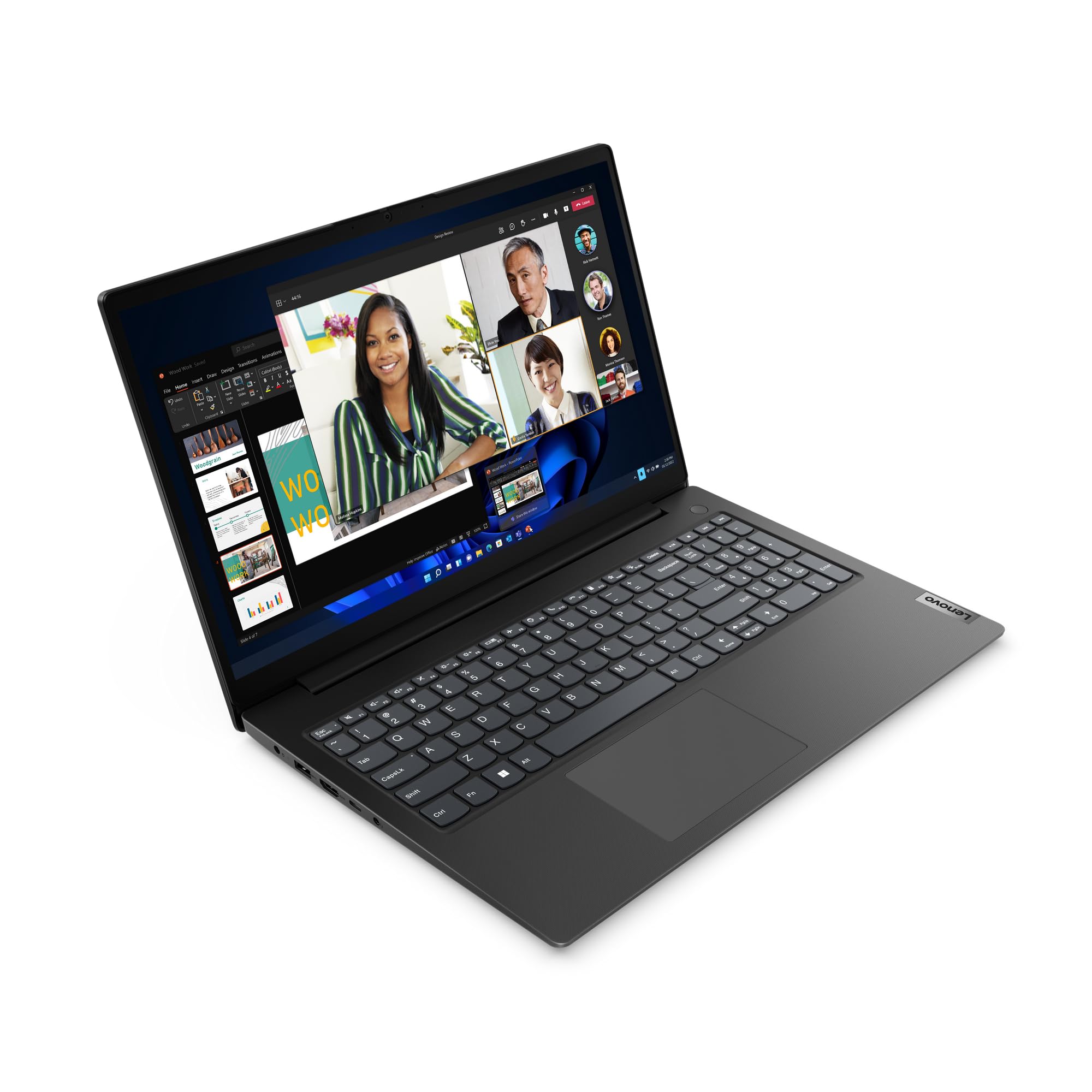 Lenovo Notebook V15, Notebook 15,6" FHD, Intel N4500, RAM 8GB DDR4, 256GB SSD M.2 NVMe, Grafica Integrata, WiFi 6 - Windows 11 Pro con mouse wireless