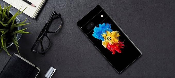 GADGETS WRAP Printed Vinyl Skin Sticker Decal for Google Pixel 6a - Black