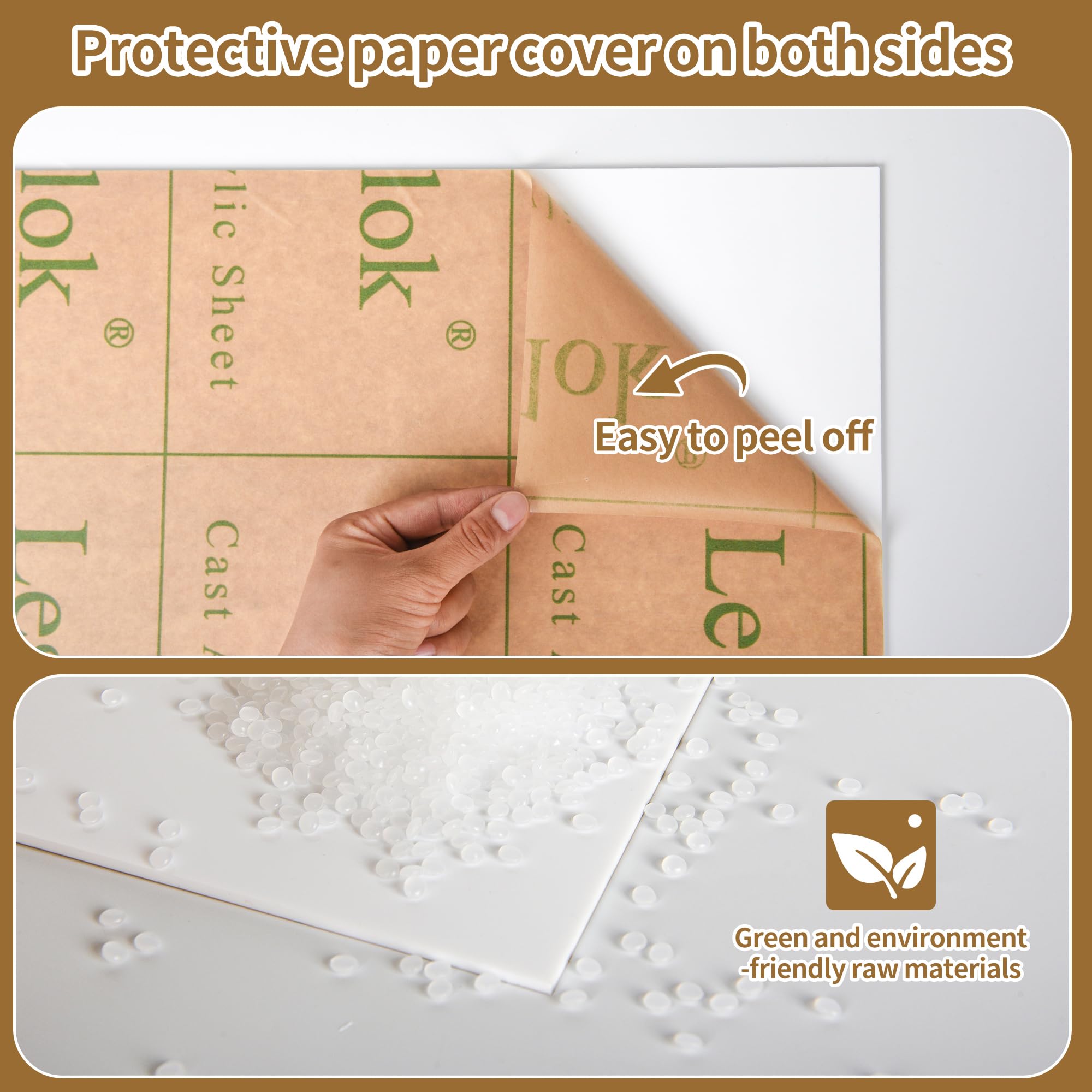 Frosted Acrylic Sheets - 8x12, Matte White -4 Frosted Acrylic Sheets - 8x12, Matte White -4