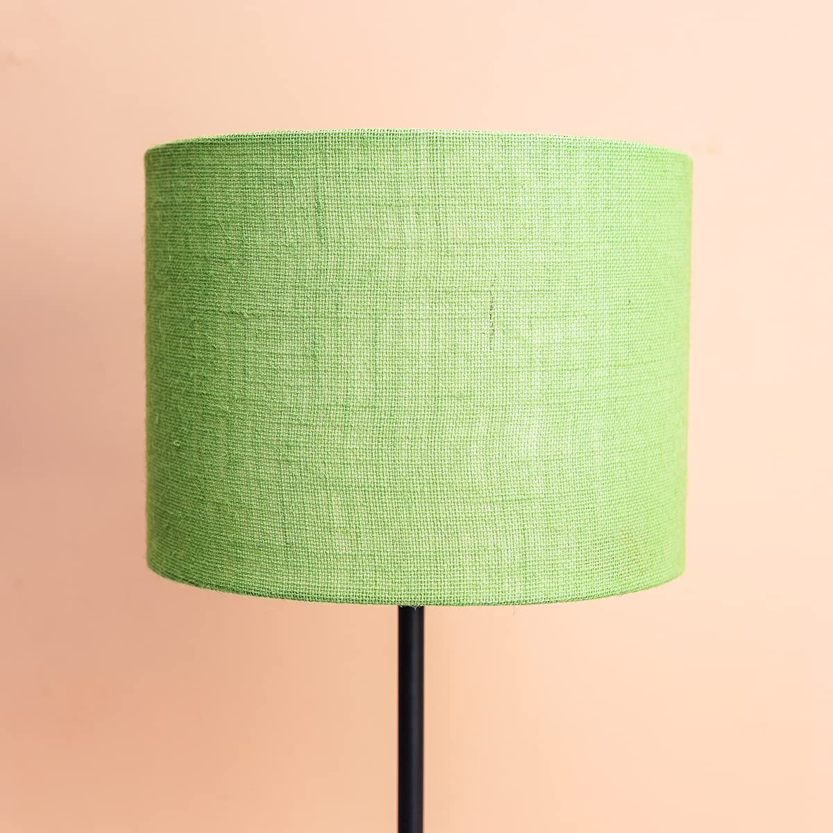 PineCraft International Curie Lamp Shade Cylinder Shape Lampshade For Table Lamp & Floor Lamp 16 inch Green Jute Fabric Light Shade For Living Room, Bedroom & Study Room