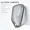 Funda para Llavero VW ID.4 ID.3 Golf 8 MK8 MK4 | Carcasa para Llavero Volkswagen Skoda Octavia Seat Leon Control Remoto Inteligente Accesorios de Auto, Gris Transparente Brillante 7