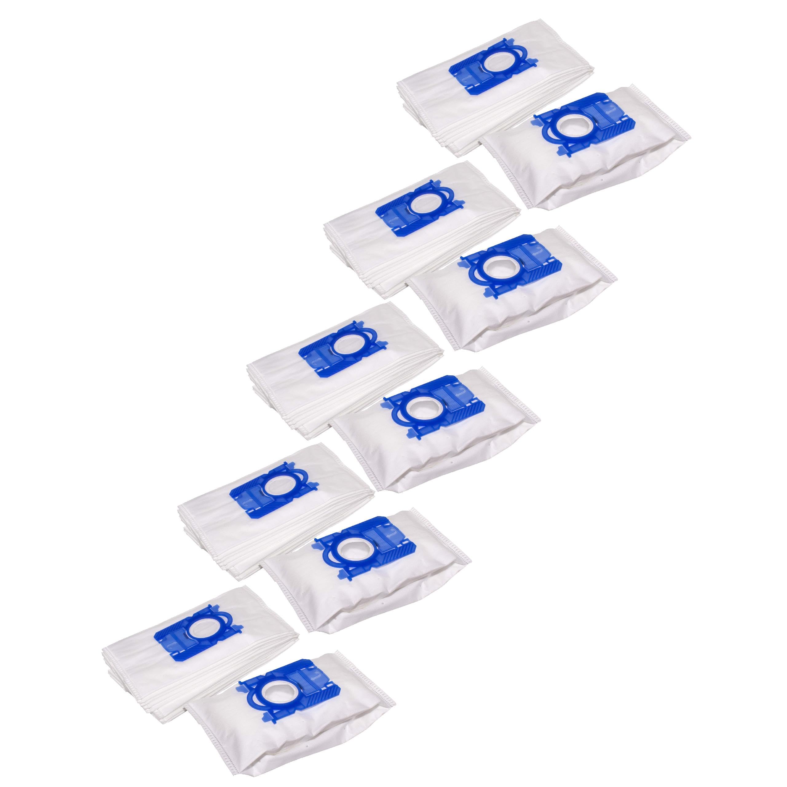 vhbw 50x sacchetto compatibile con Alfatec Euro Compact EC 25, EC 29, EC 28, EC 27, EC 26 aspirapolvere - microfibra, 28cm x 17,5cm Bianco
