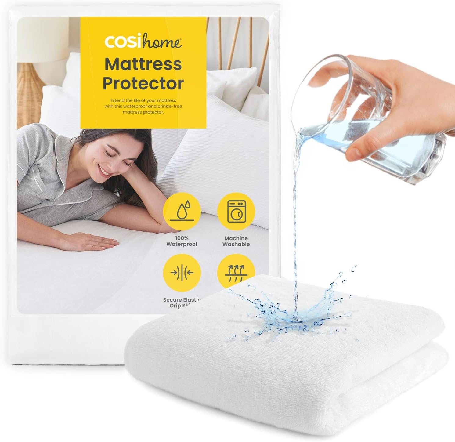 Bed'Ore Waterproof Mattress Protector King Size 100 Cotton Terry Top