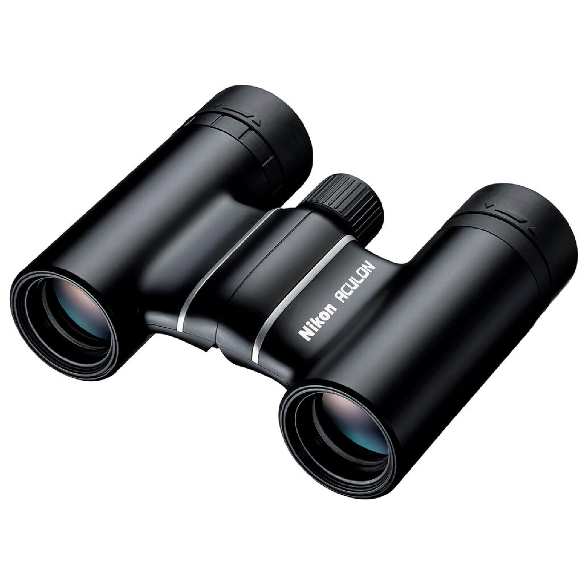 Nikon ACULON T02 Compact Binoculars - 21mm Objective Lenses, Multilayer-Coated Optics, Ergonomic Compact Design Binoculars for Travel, Sports,