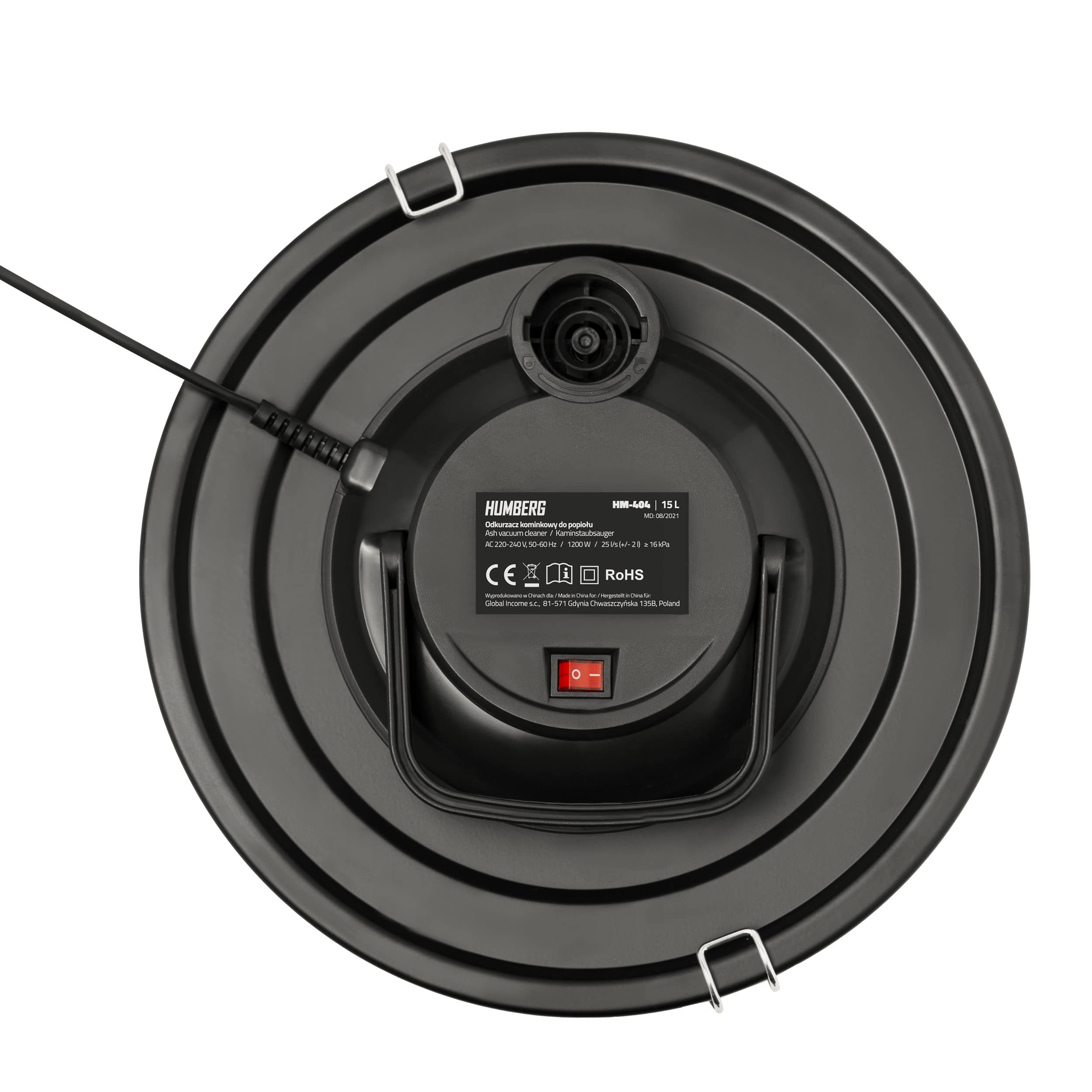 Humberg HM-404 - Aspiradora Industrial para Cenizas y escombros, sin Bolsa, 15 l, 1200 W