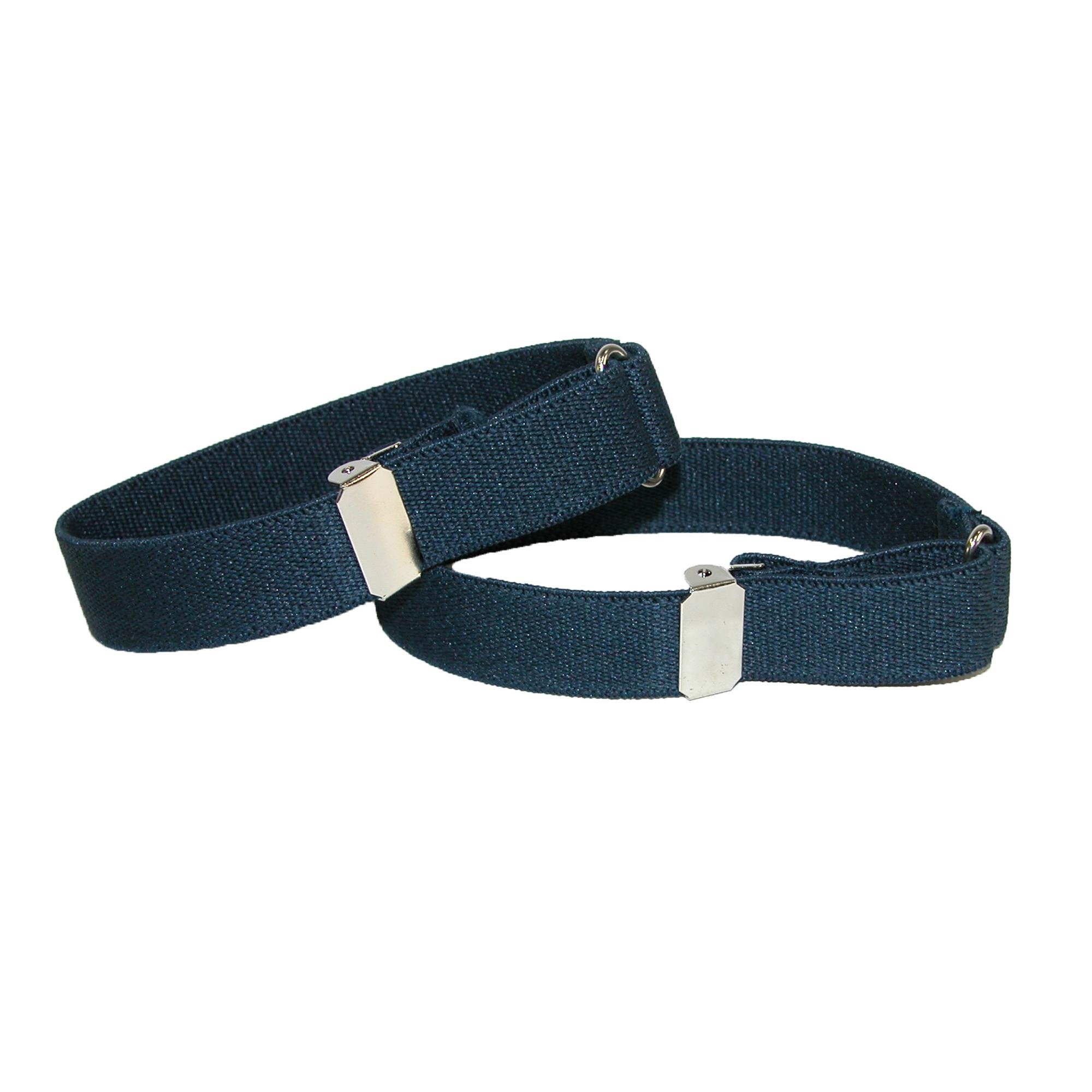 CTM Elastic .75 Inch Wide Solid colour Adjustable Sleeve Garter, Navy