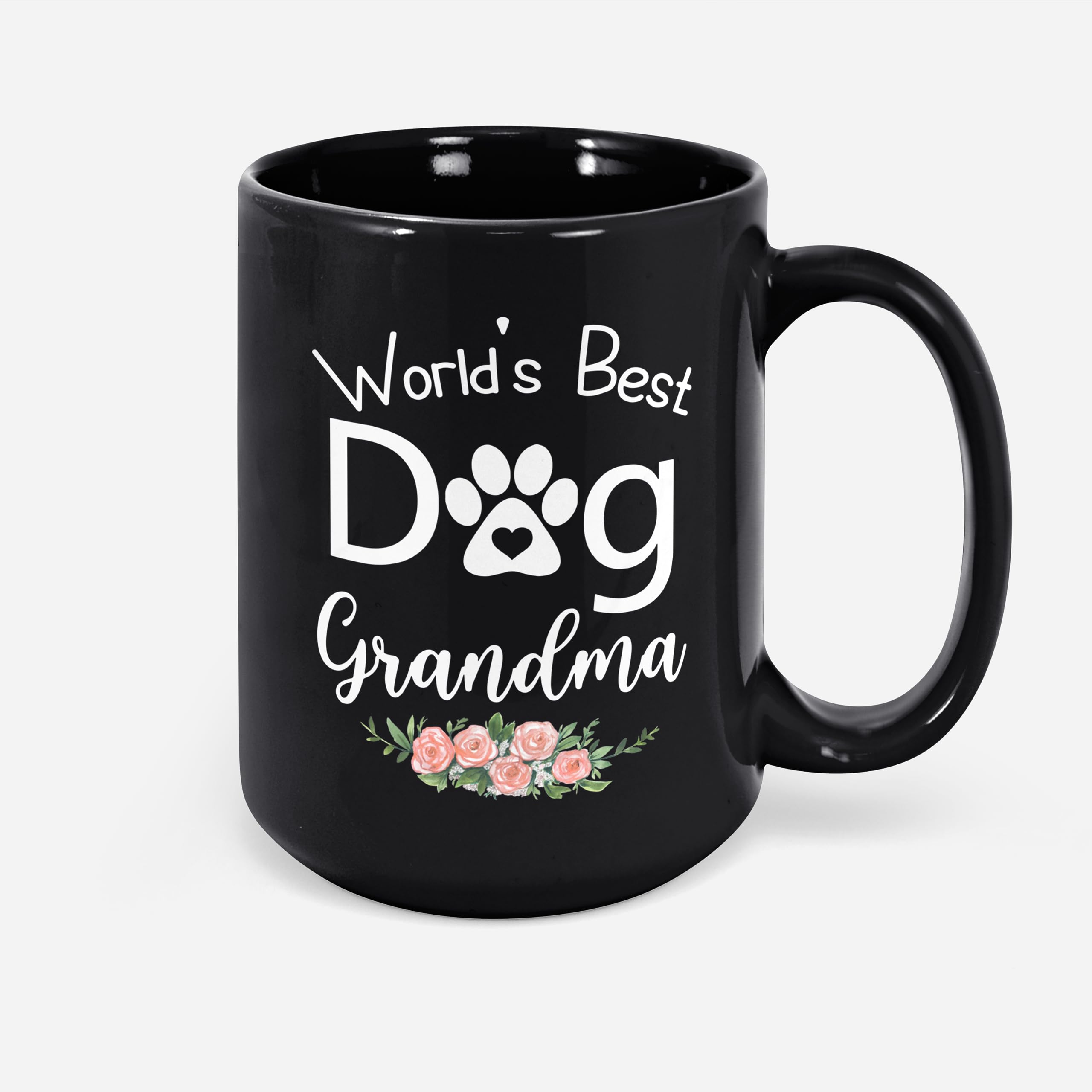 Worlds Best Dog Grandma Coffee Mug Gift For Dog Lover Pet Lover Mug Fur Parents Gif 11oz (11oz, Black)