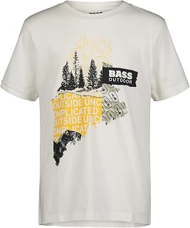 Boys' Short Sleeve Crew Neck Graphic T-Shirt, Rugged Pines Snow, L14/16