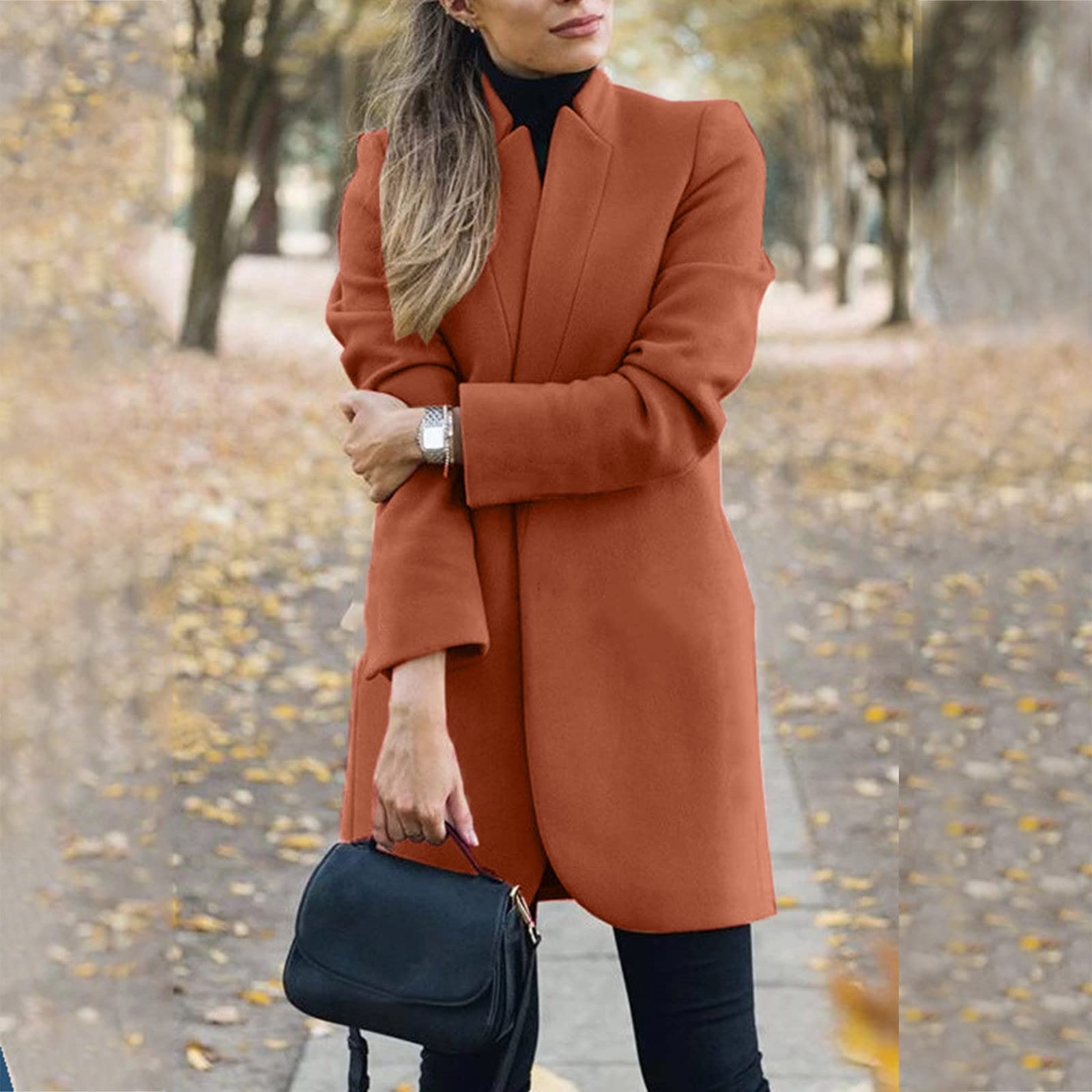 Chaqueta Mujer Invierno Abrigos De Cazadora Forro Polar，Abrigo corto peludo cárdigan abierto traje largo mujer manga larga sólida chaqueta delantera forro polar exterior elegante chaqueta femenina