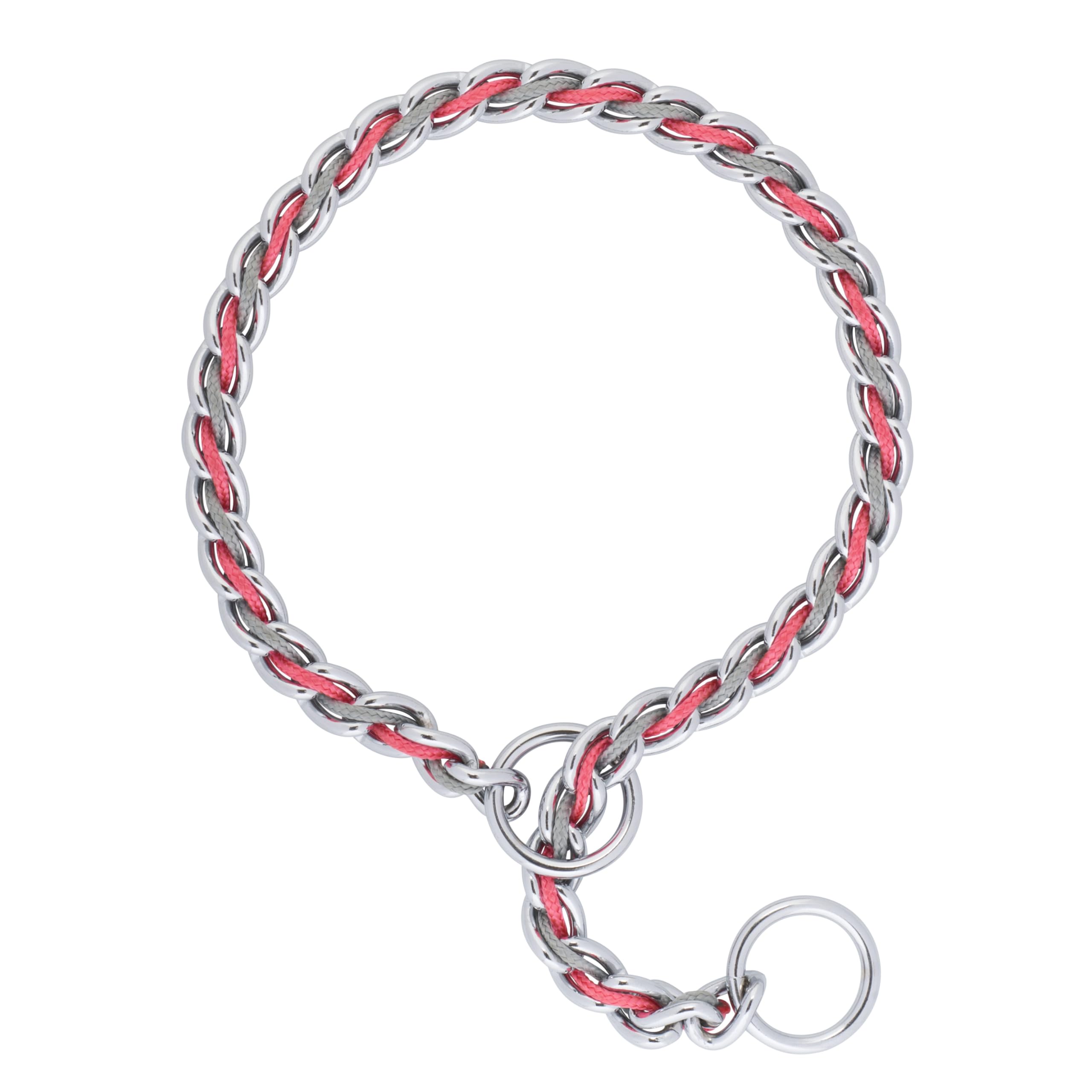 Terrain D.O.G. Laced Chain Slip Collar, 20-inch x 3.5 mm, Pink/Gray