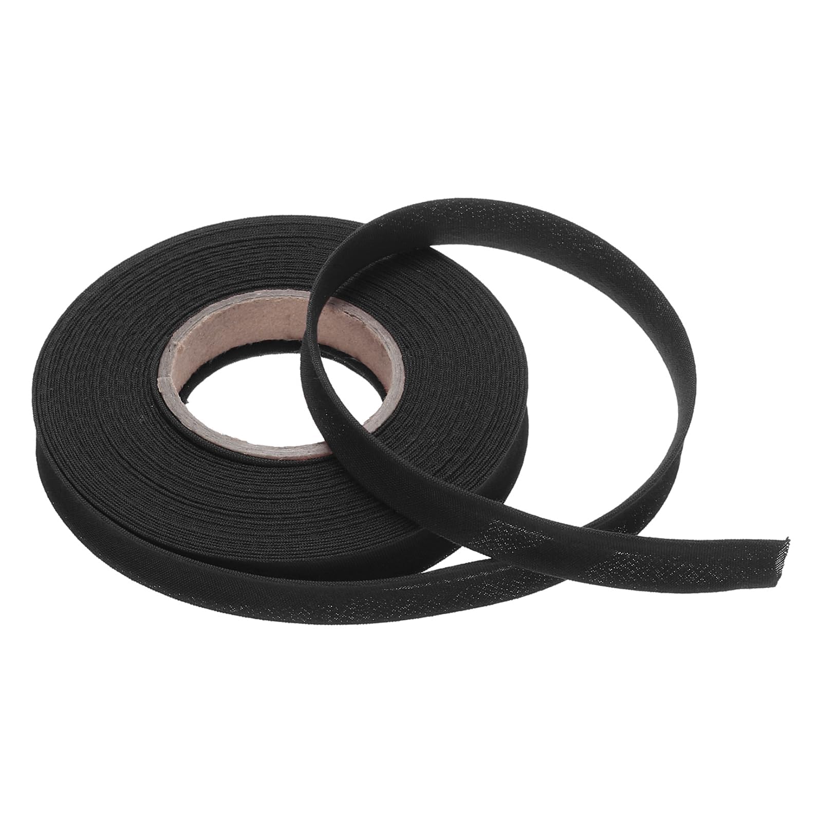 TOP-VIGOR 10 Yards Single Fold Bias Tape 1/2 Inch Bias Binding Tape Continuous Bulk for Sewing, Seaming, Piping, Quilting - Poly-Cotton Black