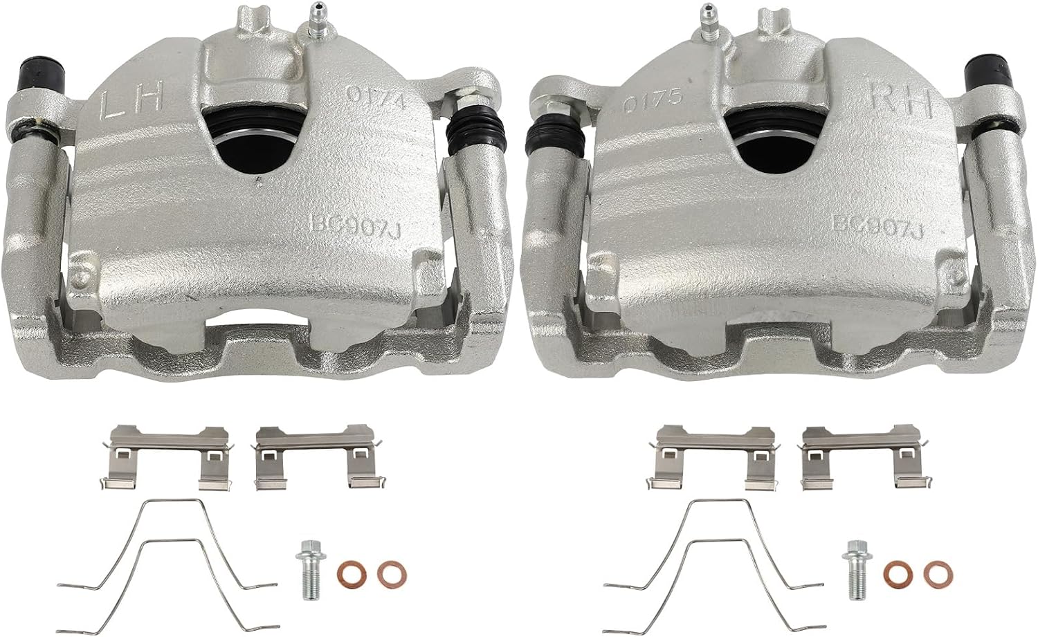SCITOO Front Brake Calipers With Bracket 19B3702 19B3703 Compatible For INFINITI For G35 2007-2008,For INFINITI For G37 2008-2013,For INFINITI For Q60 2014-2015