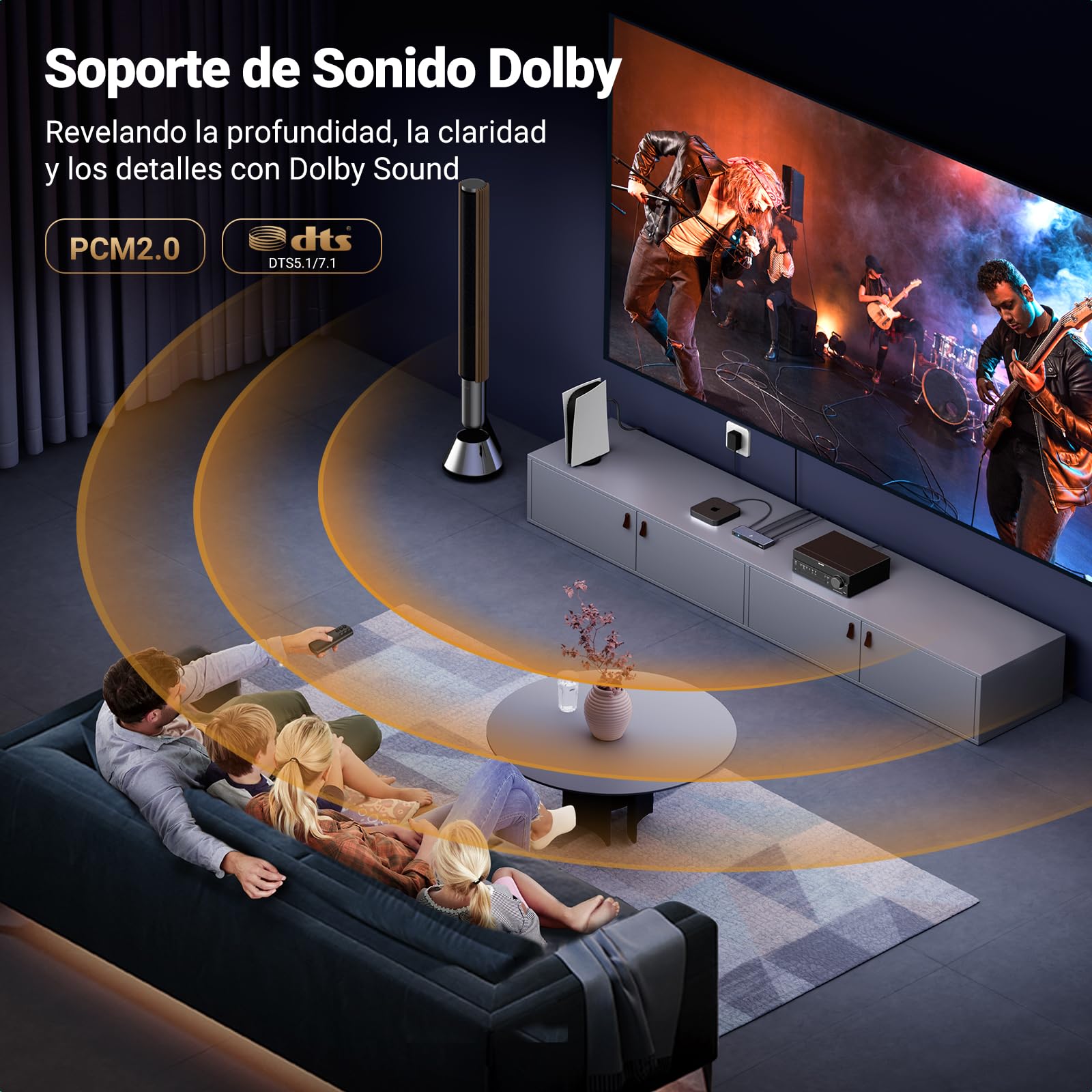 UGREEN 8K 60Hz Switch HDMI 2.1 5 Entradas 1 Salida 4K 240Hz HDCP 2.3 Adaptador de Corriente Conmutador con Mando a Distancia Compatible con PS5/4 Xbox Nintendo Switch DVD Apple TV Fire Stick