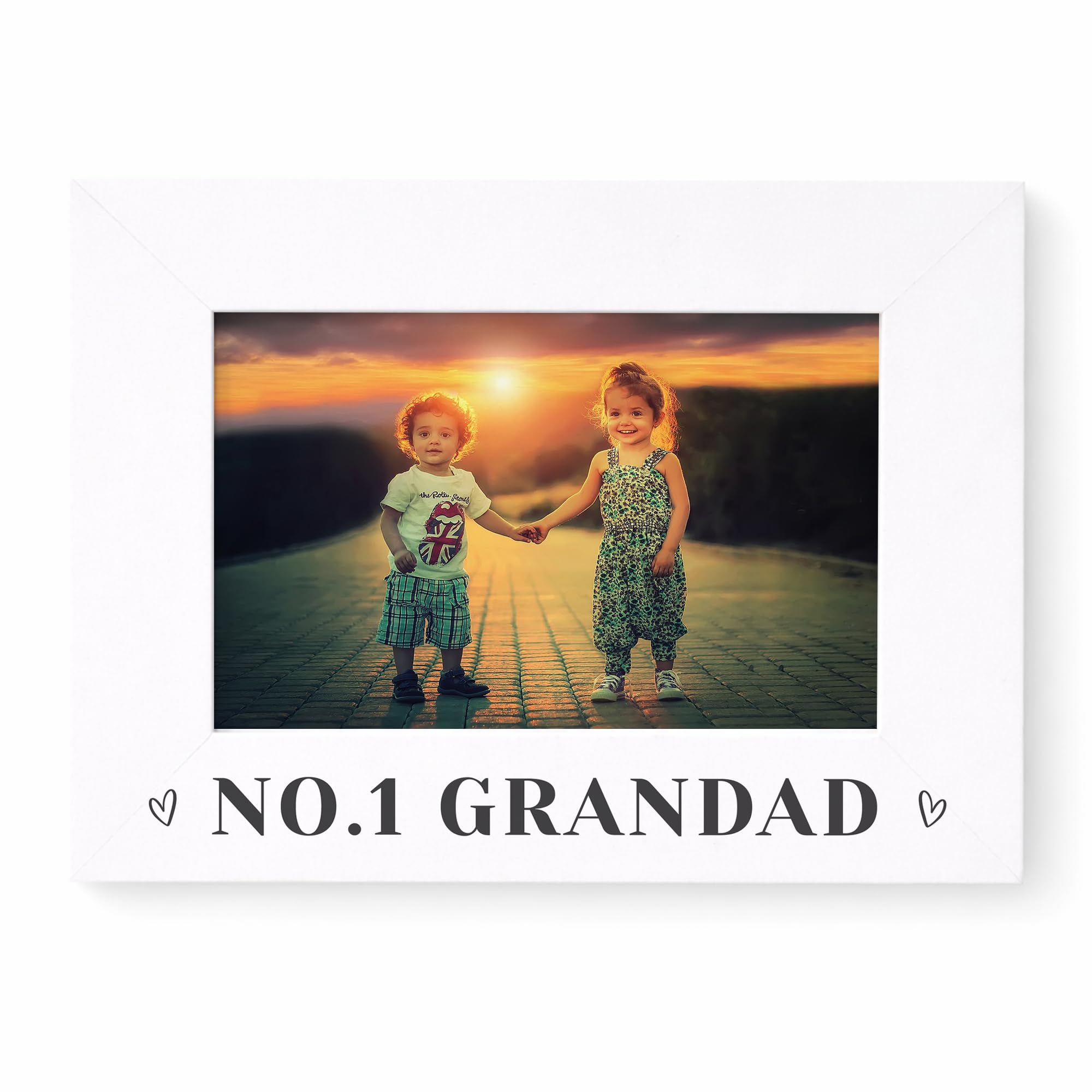 RED OCEAN Gift For Grandad - NO 1 Grandad Photo Frame - Birthday Present - Fathers Day Gift - Birthday Gifts - From Granddaughter Grandson