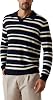 Suéter Polo de Manga Larga a Rayas para Hombre GUESS 1