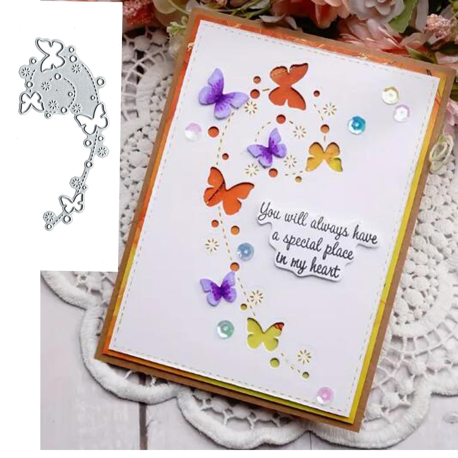 LOTS OF BUTTERFLY METAL DIE CUTS for CARD MAKING CHRISTMAS DECORATIVE EMBOSSED PAPER CRAFT, silver