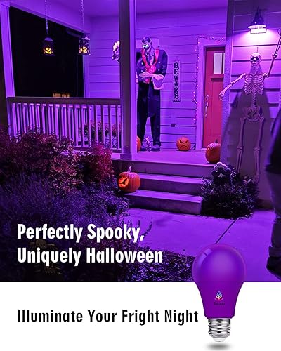 Miniatura 9 de Bombilla naranja, 9 W (equivalente a 60 W), bombilla LED naranja base E26, decoración de fiestas, porche, iluminación del hogar, iluminación