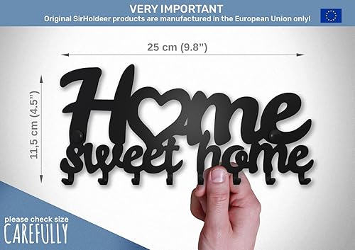 Miniatura 2 de SirHoldeer Llavero para pared, soporte para llaves gris para decoración de pared, decoración de pared de metal para oficina, pasillo, entrada,