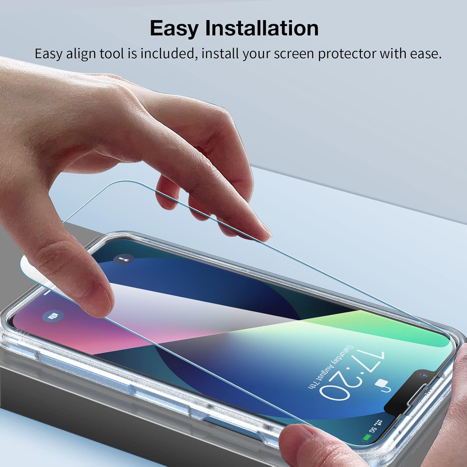 EGV 3 Pack Screen Protector for iPhone 13/ iPhone 14/ iPhone 13 Pro/iPhone 16Se 6.1 inch, Tempered Glass HD Screen, Scratch Resistant Film, Easy Installation - Image 6