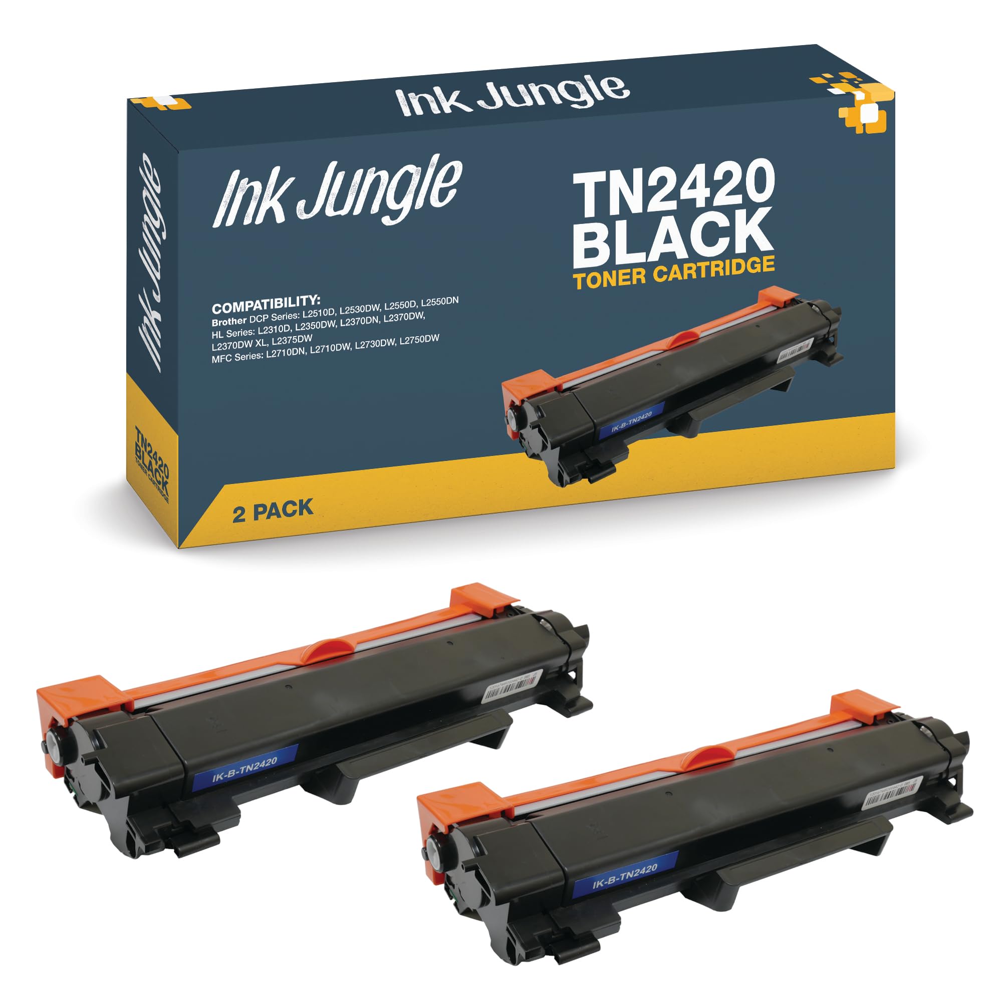 TN1050 TN-1050 TN 1050 Compatible Toner Cartridge Replacement for Brother Compatible with HL-1110 1210W 1212W 1112 DCP-1510 1610W 1612W 1512 1910W 1810 Printers (Black, 2-Pack)