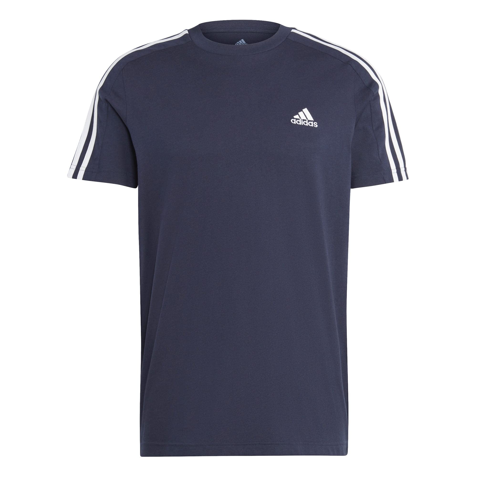 adidasmens Essentials Single Jersey 3-Stripes T-Shirt
