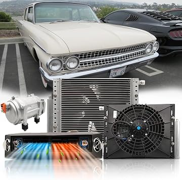 12000 BTU Under Dash Air Conditioner 24V with Heating, Universal 24 Volt A/C Kit System, Electric 24V DC Underdash AC Unit Quiet, Fast Cooling for Classic Car, Vintage Automotive, ATV, Pickup,Tractor