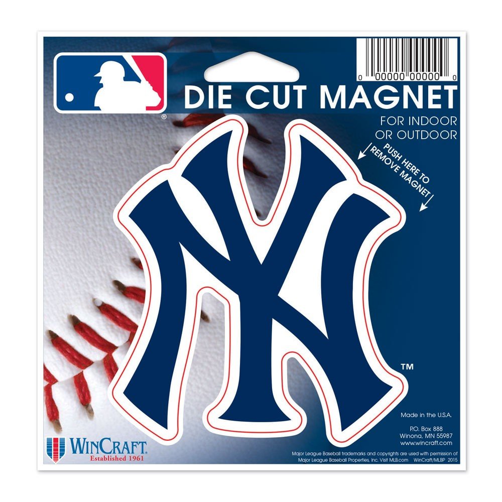 Amazon | MLB ニューヨークヤンキース ダイカットマグネット 4.5インチ