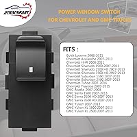 Vista 2 de Interruptor de ventana eléctrica para pasajero delantero derecho, trasero izquierdo o derecho Botones de ventana Compatible con GMC Acadia