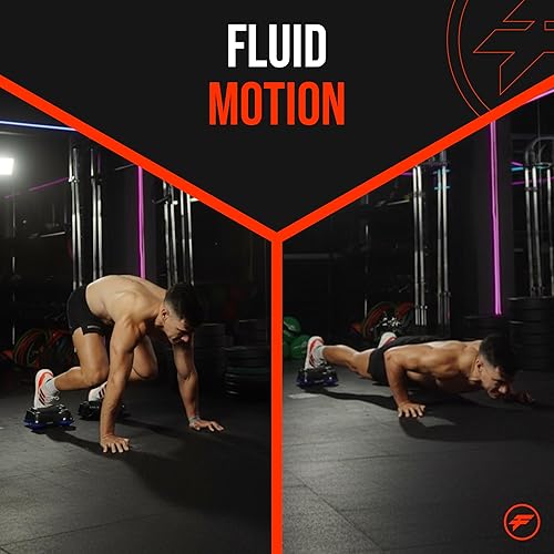 Miniatura 6 de Sistema de fitness patentado ABLE - Rueda de rodillo abdominal, barras de flexión, deslizadores de núcleo y equipo de entrenamiento de pecho (se