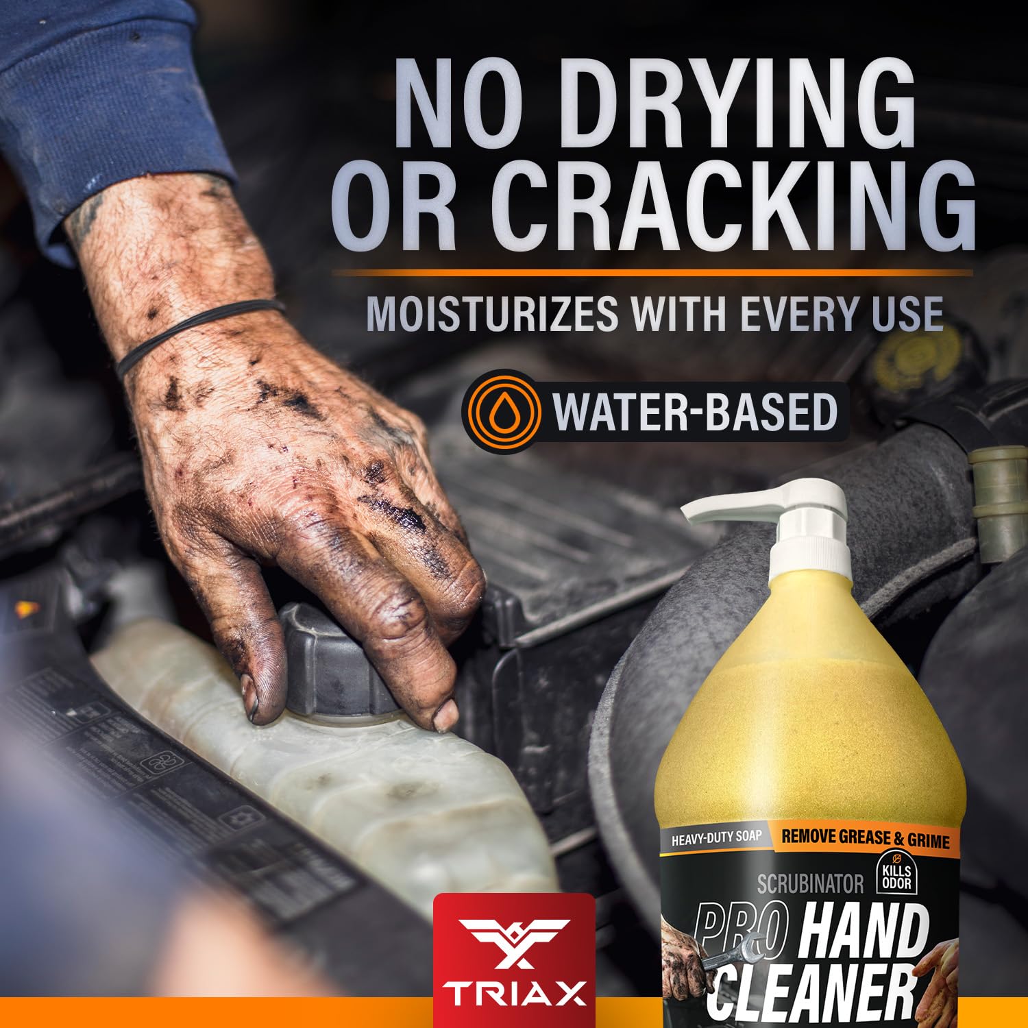 TRIAX Scrubinator - Nettoyant pour les Mains Ultra Résistant - Élimine la Graisse, la Saleté, les Taches et les Odeurs Tenaces - Sans Solvants Toxiques ni Produits Chimiques Aggressifs