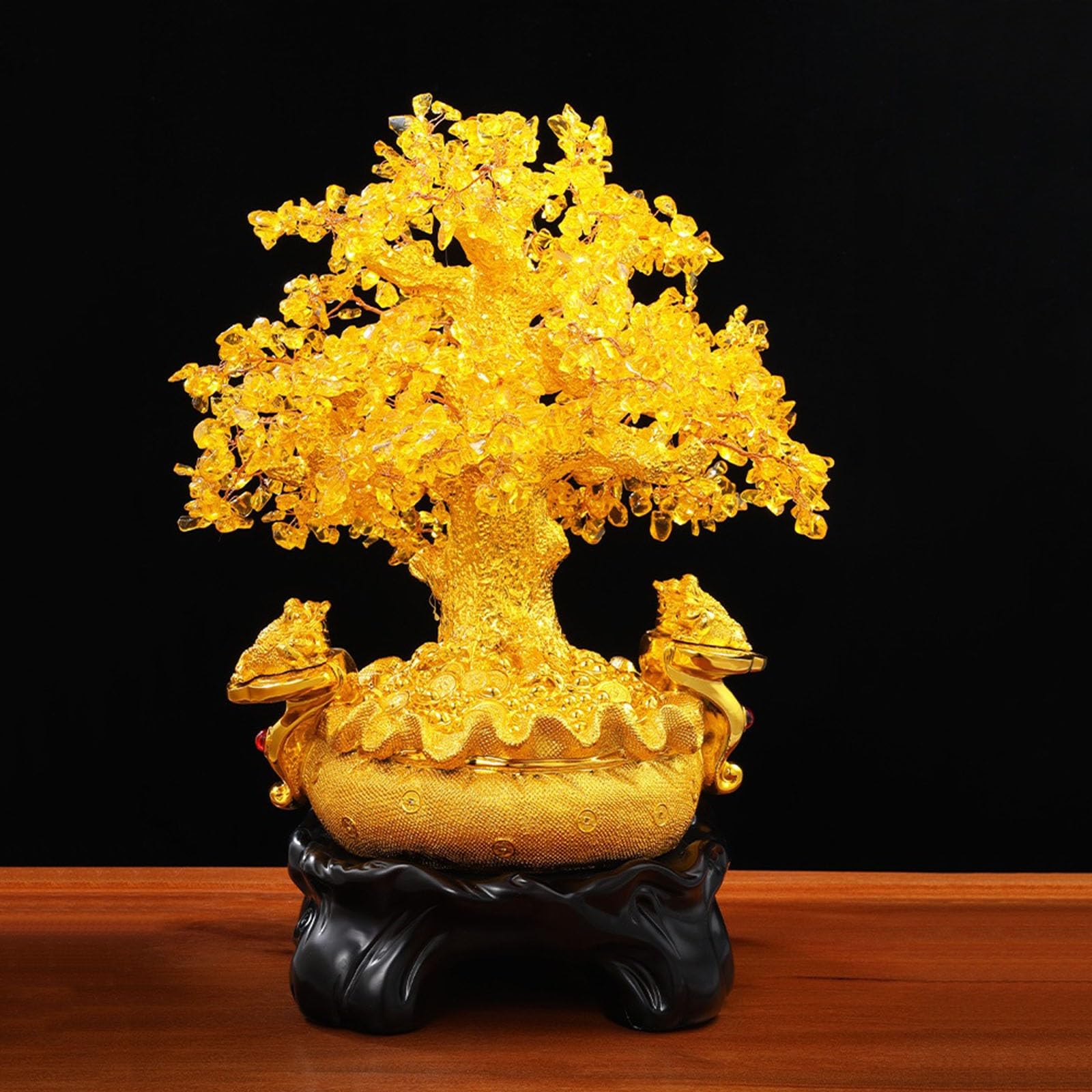 Citrin Geldbaum Feng Shui Citrin Baum Gelb | Glückskristall Baum | Geldbaum  Deko Für Büro \u0026 Zuhause Drehbarer Geldbaum, image size:1600x1600