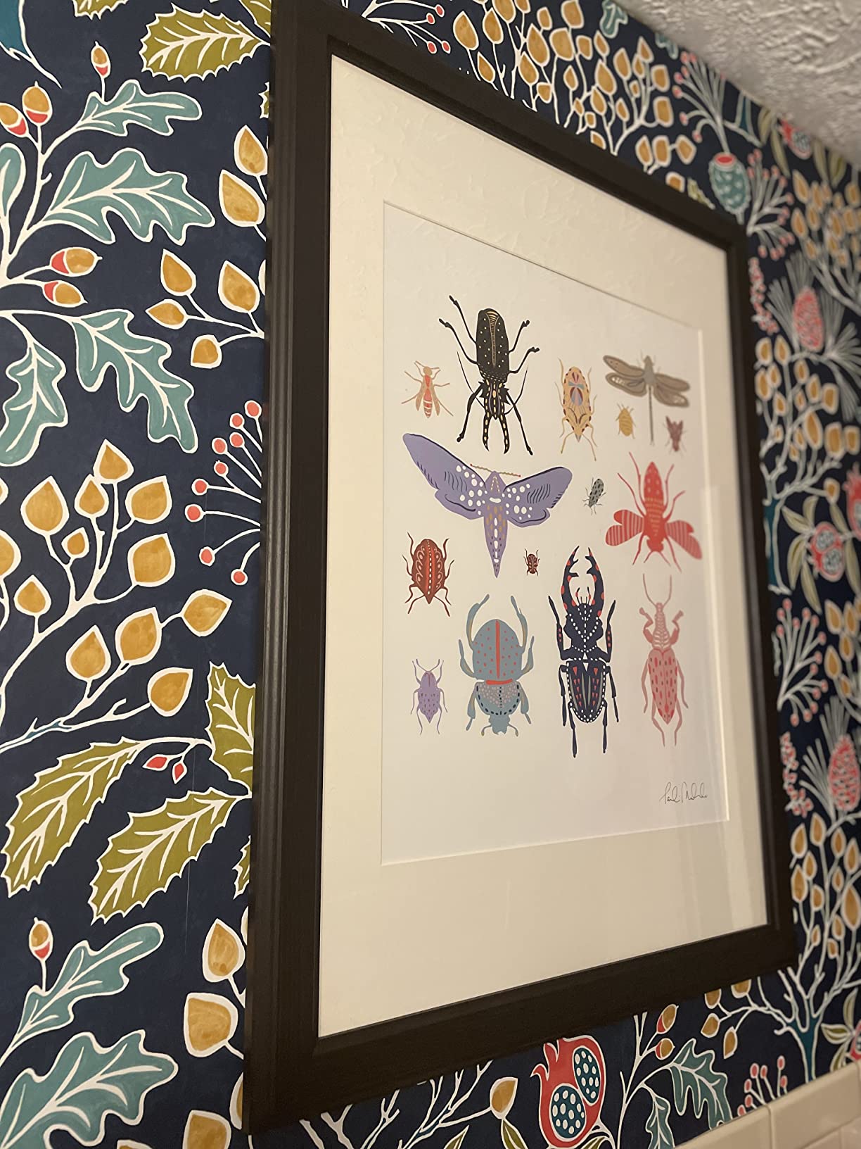 7/mo Finance NuWallpaper NU3038 Groovy Garden Navy Peel & Stick