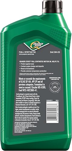 Miniatura 2 de Quaker State Aceite de motor sintético completo 5W-20, 1 cuarto de galón (paquete de 6)