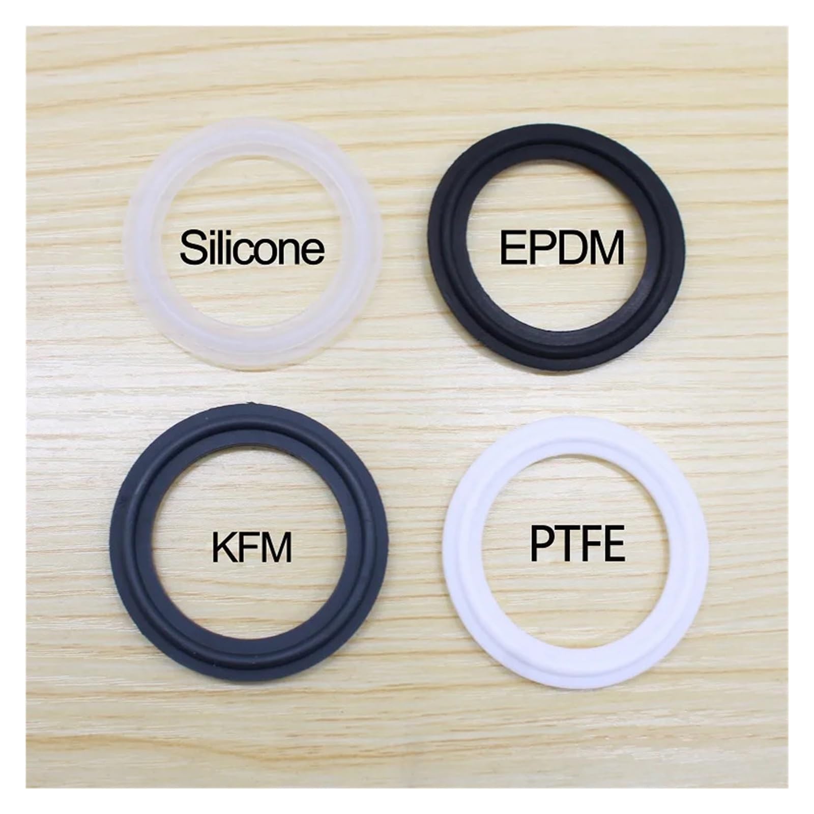 20pcs PTFE 45mm-64mm Piece Three-Clip Gasket High Pressure Hygiene Gasket Suitable