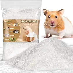 Sukh Banho de areia para hamster de 420 g – sem poeira, areia do deserto, hamster, cama de hamster, réptil, areia de sílica, esconderijo de gerbil para hamster, chinchilas, gerbil, ratos sírios, animais pequenos animais de estimação