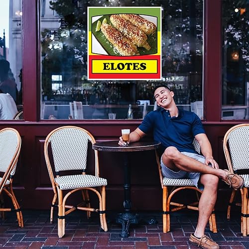 Miniatura 4 de Calcomanías personalizadas para camiones de alimentos Elotes Mexican Food and Beverage Concession Concession Sign 10 in en el diseño lateral más