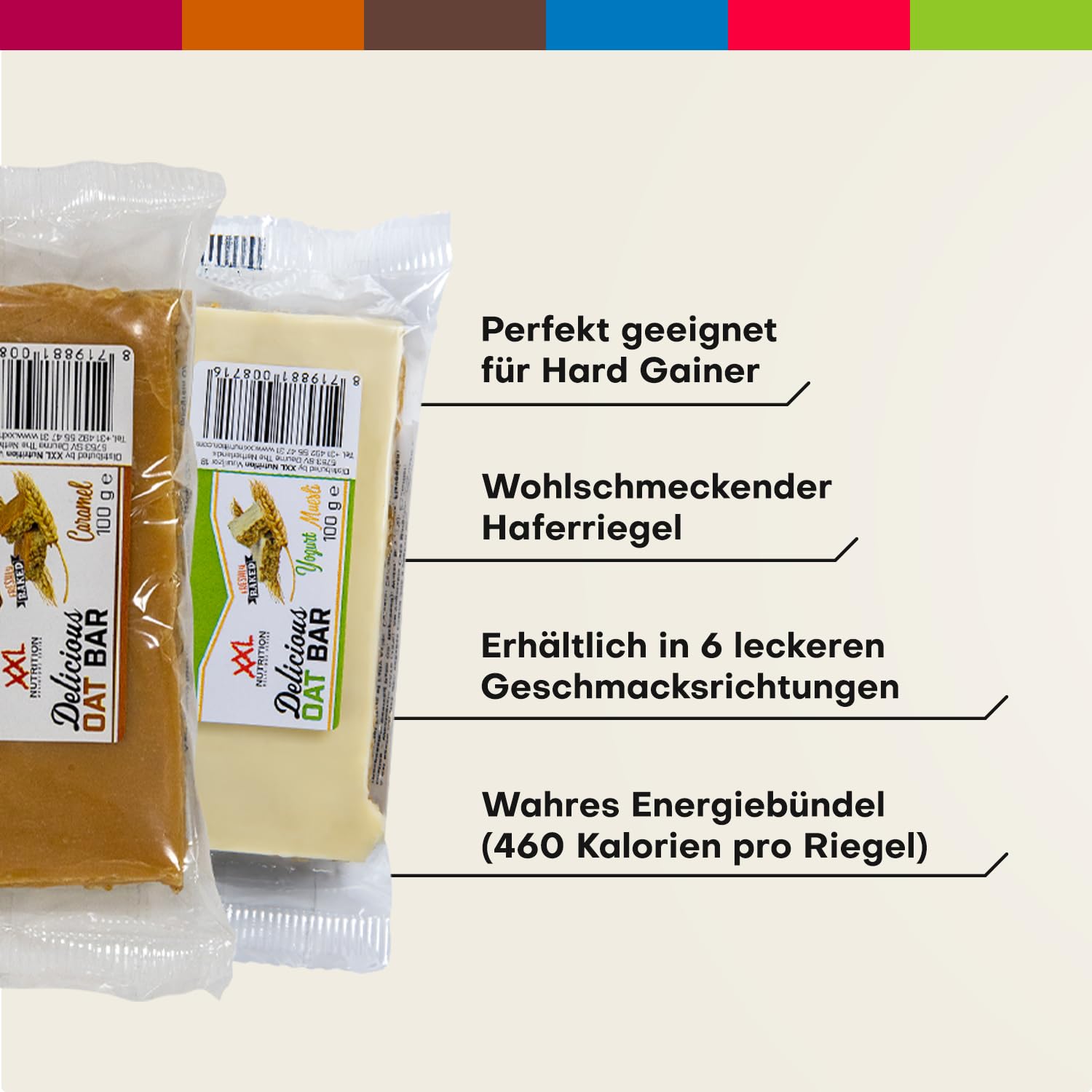 XXL Nutrition - Delicious Oat Bar - Haferriegel, Müsliriegel, Energieriegel mit Haferflocken - 12 Pack - Wei