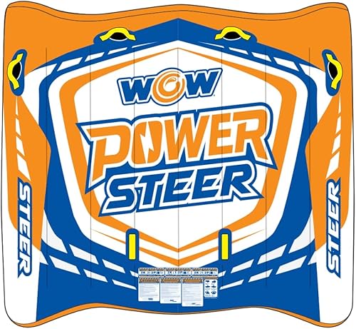 Miniatura 2 de WOW Sports Tubo de cubierta remolcable de dirección asistida para navegación - 1-2 personas 340 libras de capacidad - Tubo inflable para deportes